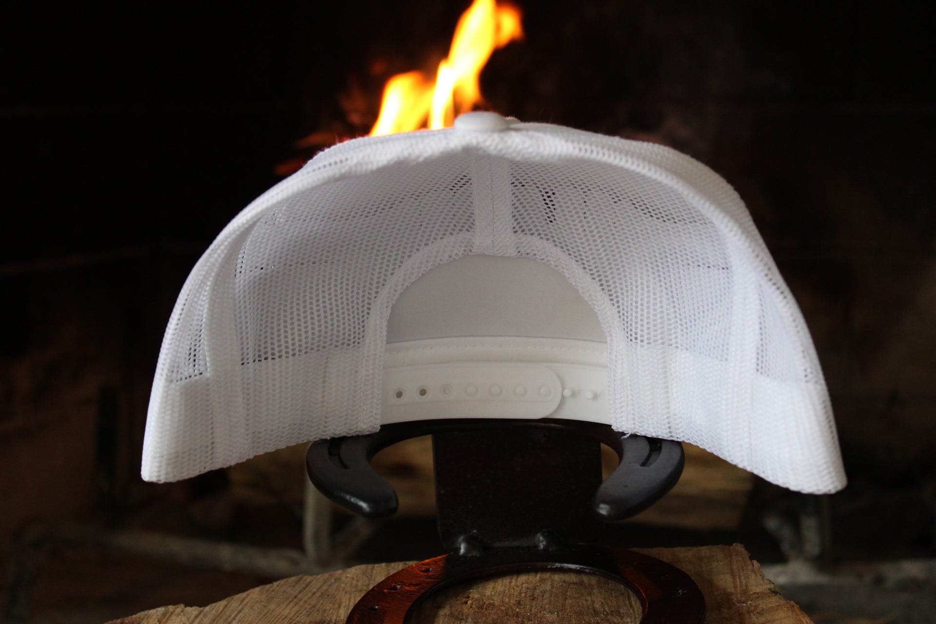 LA SHAPES WHITE TRUCKER HAT