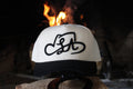LA SHAPES CREAM & BLACK CURVED CAP