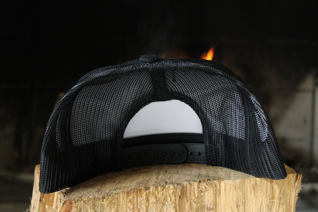 LA SHAPES LOGO CHARCOAL & BLACK TRUCKER HAT